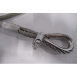 Staalkabel 8 mm RVS met Kousen, lengte 2 meter. Unused.